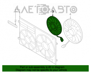 Ventilatorul de răcire dreapta pentru VW CC 08-17