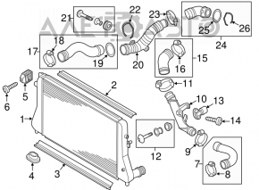 Teava intercooler dreapta jos VW CC 08-17 nou original OEM