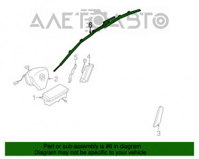 Perna de aerbag pentru cortina laterală dreapta VW CC 08-17