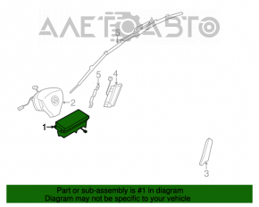Perna de siguranță airbag pentru pasager în bordul VW CC 08-17