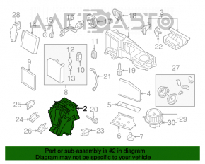 Radiatorul complet pentru VW Tiguan 09-17 cu aer condiționat.