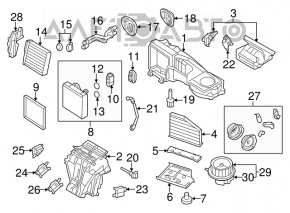 Radiatorul complet pentru VW Tiguan 09-17 cu aer condiționat.