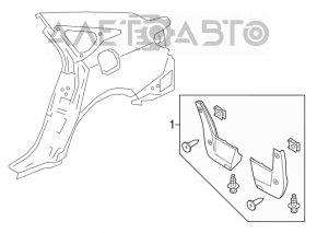 Bara de noroi spate stânga pentru Honda Accord 18-22