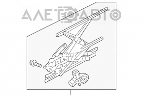 Geam electric cu motor spate dreapta Infiniti QX50 19-