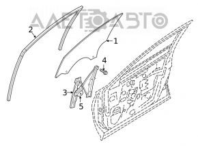 Geam usa fata dreapta Infiniti QX50 19 - nou original OEM