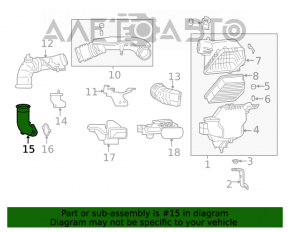 Conducta de aer pentru colectorul Infiniti QX50 19-