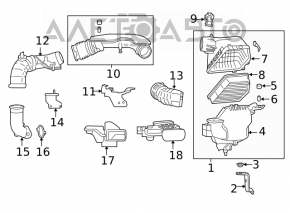 Conducta de aer pentru colector Infiniti QX50 19 - nou original OEM