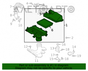 Corpul filtrului de aer Infiniti QX50 19-