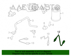 Лямбда-зонд второй Nissan Versa 12-19 usa 1.6