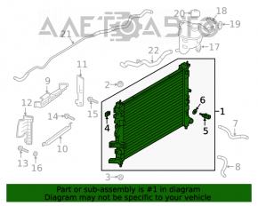 Radiatorul de răcire a apei pentru Infiniti QX50 19-