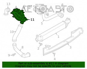 Furtunul de aer dreapta sus către turbina Infiniti QX50 19-