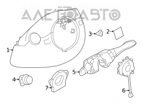 Comutatorul de sub volan asamblat chitară Infiniti QX50 19-