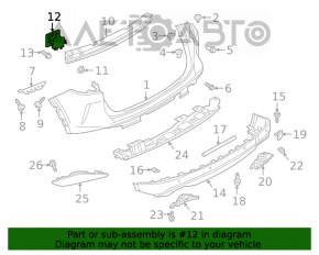 Colțul amplificatorului de bara spate stânga Infiniti QX50 19-