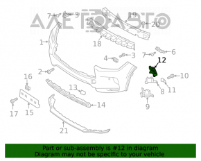 Решетка переднего бампера левая Infiniti QX50 19- OEM