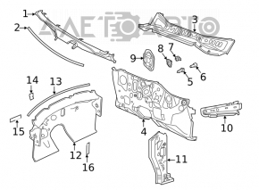 Grila stergatoarelor din plastic pentru Infiniti QX50 19-