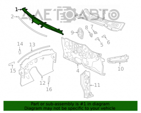 Grila stergatoarelor din plastic pentru Infiniti QX50 19-