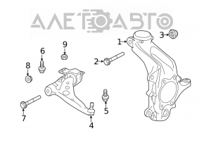 Capacul frontal stânga Infiniti QX50 19-