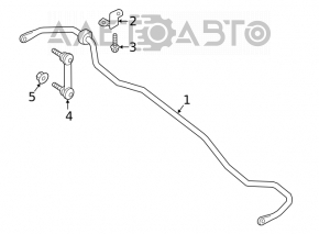 Stabilizator spate pentru Infiniti QX50 19-23 mm