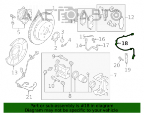 Senorul ABS din spatele dreapta al Infiniti QX50 19-