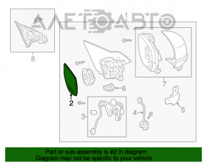 Element oglindă stânga Honda Accord 13-15