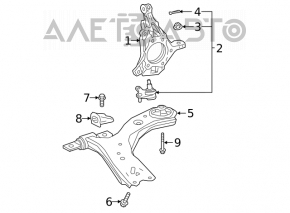 Capacul frontal stânga Lexus ES250 ES300h ES350 19-