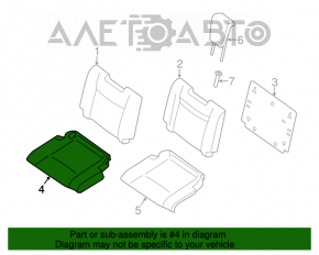 Rândul din spate al scaunelor, al treilea rând, pentru Nissan Rogue 14-20, material textil, culoare bej