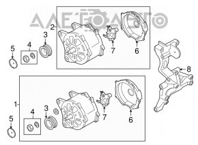 Generatorul VW Passat b7 12-15 SUA 3.6 nou OEM original