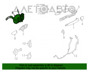 Blocarea ușii din spate dreapta a Nissan Pathfinder 13-20