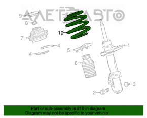 Arcul de suspensie din față dreapta pentru Jeep Cherokee KL 14-18