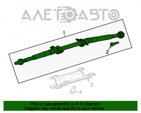 Arborele cardanic al Jeep Cherokee KL 14- este îndoit