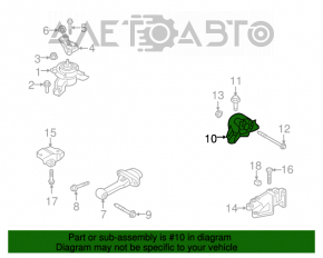 Pernele motorului stâng Hyundai Santa FE Sport 13-18 2.4