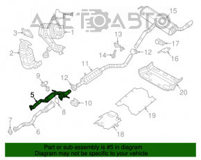 Tubul de admisie dreapta pentru Jeep Cherokee KL 14-18 3.2