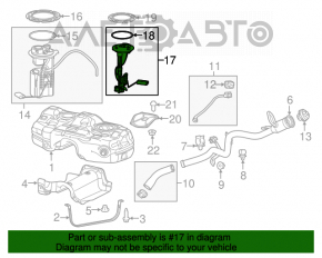 Senzorul de nivel al combustibilului pentru Jeep Cherokee KL 14- AWD stânga.