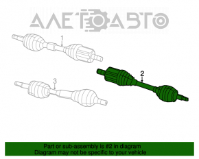 Привод полуось передняя левая Jeep Cherokee KL 14-18 3.2