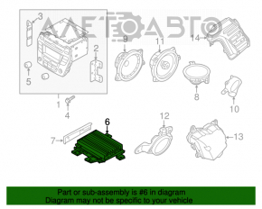 Amplificator audio pentru Hyundai Santa FE Sport 13-16, de vânzare.