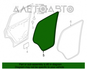 Уплотнитель двери задней левой VW Tiguan 18-