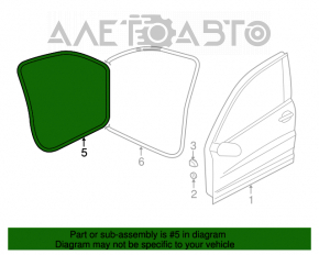 Garnitură ușă față dreapta VW Tiguan 18- nouă originală OEM