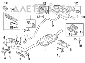 Tubul de admisie cu catalizator pentru VW Tiguan 18- awd