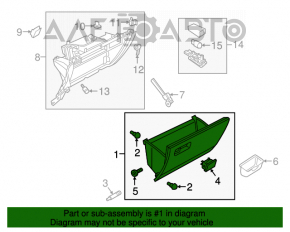 Torpedo, torpedo VW Tiguan 18- negru, sub schimbător de cd, zgârieturi