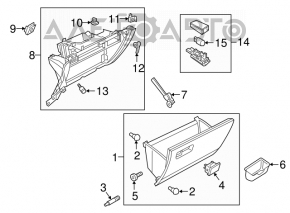 Torpedo, torpedo VW Tiguan 18- negru, sub schimbător de cd, zgârieturi