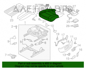 Scaun șofer VW Tiguan 18- fără airbag, material textil negru