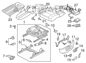 Scaun șofer VW Tiguan 18- fără airbag, material textil negru