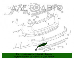 Capacul bara spate stânga VW Tiguan 18-