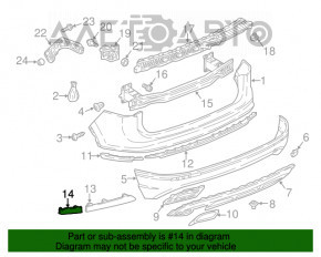 Reflector spate dreapta exterior VW Tiguan 18- nou, neoriginal.