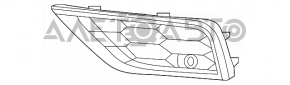 Grila bara fata stanga inferioara VW Tiguan 18 - nou original OEM