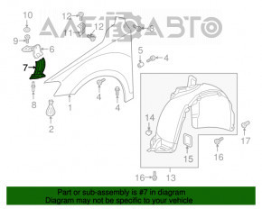 Suport aripi dreapta VW Tiguan 18- nou OEM original inferior