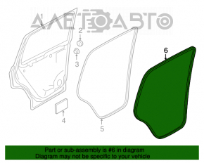 Уплотнитель дверного проема задний левый VW Tiguan 18-