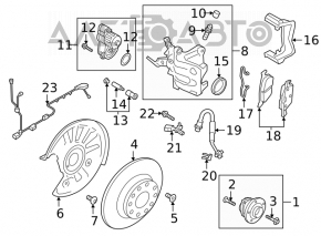 Cablu senzor ABS spate dreapta VW Tiguan 18-