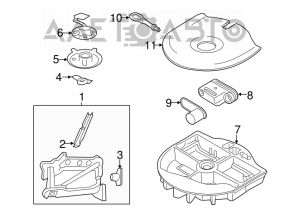 Spumă de polistiren sub instrumentul Ford Fusion mk5 13-20 hibrid