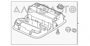Плафон освещения передний Honda Accord 18-22 черн без люка, царапины
